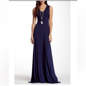 NWOT GO Couture Navy Blue Maxi Dress
